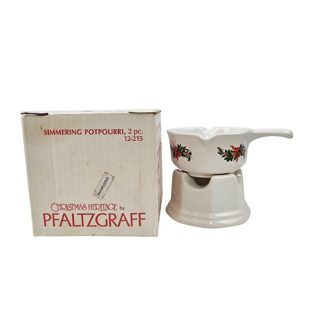 Pfaltzgraff Simmering Potpourri Warmer Christmas Heritage Holiday Airs Holly